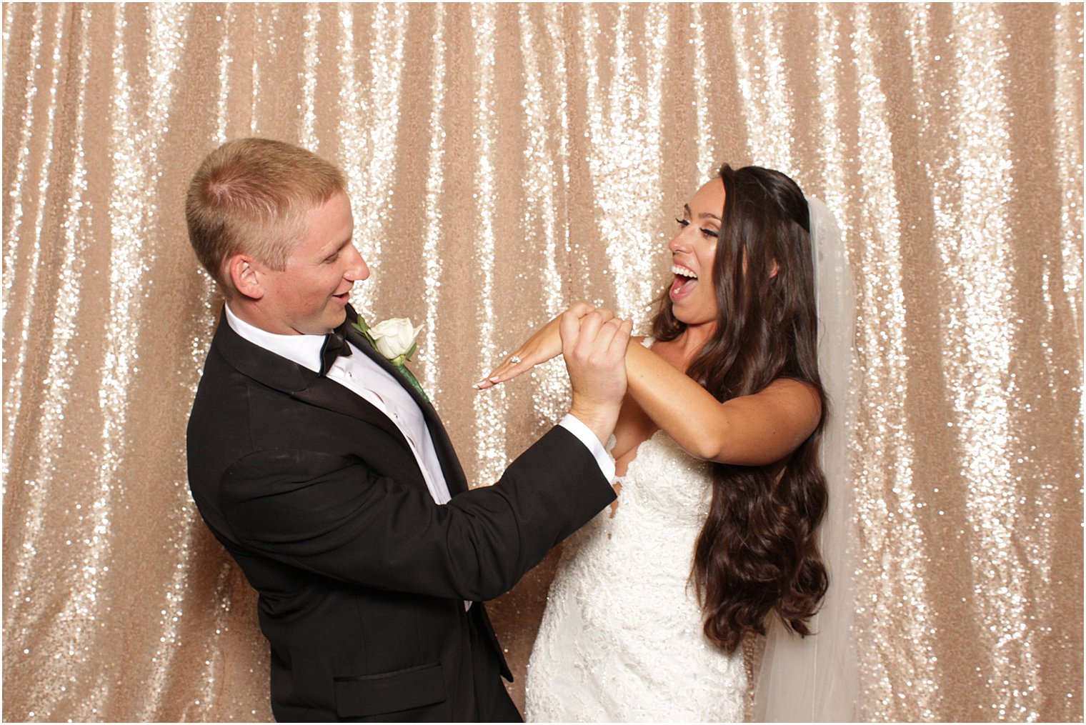 Bridgeview Yacht Club photo booth during wedding reception