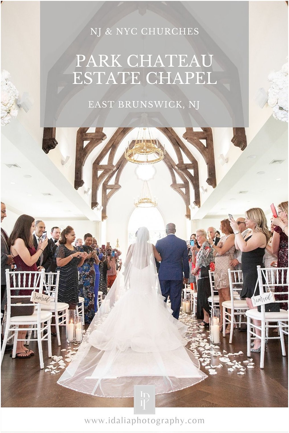 Wedding ceremony at Park Chateau Estate Chapel in East Brunswick, NJ