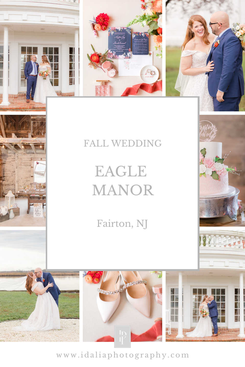 Eagle Manor wedding photographed by NJ wedding photographer Idalia Photography