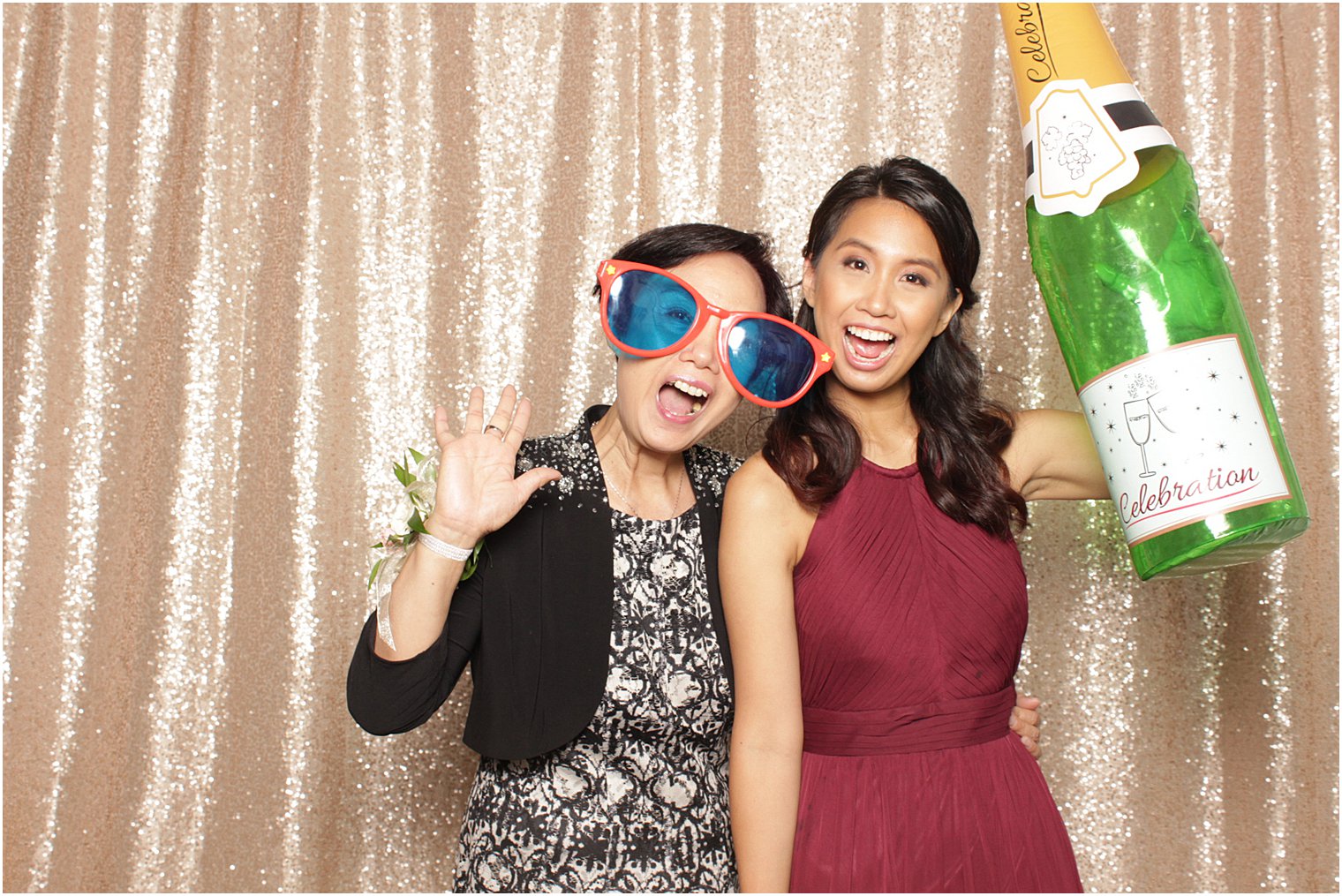 wedding guests play in East Brunswick NJ wedding reception photo booth
