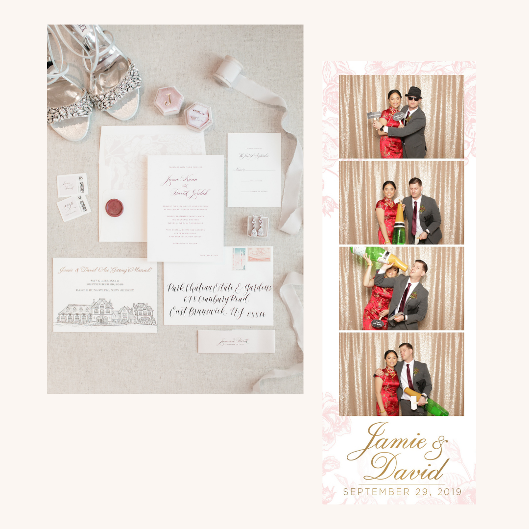 Park Chateau Estate Photo Booth with custom stylized photo booth strips