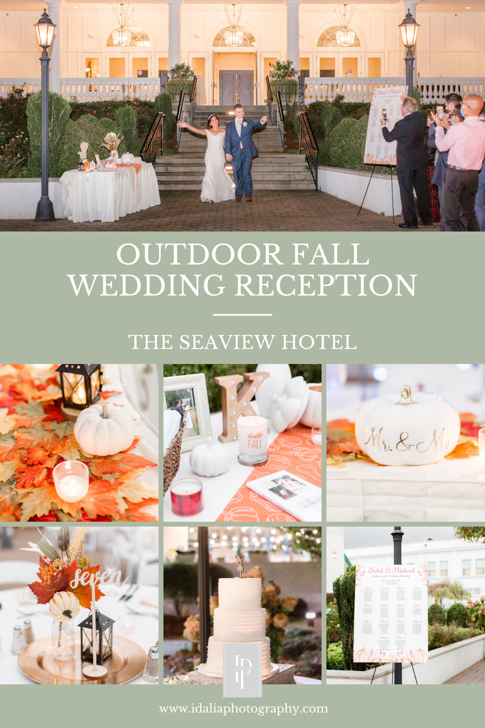Seaview Hotel wedding photos with outdoor wedding reception by Idalia Photography