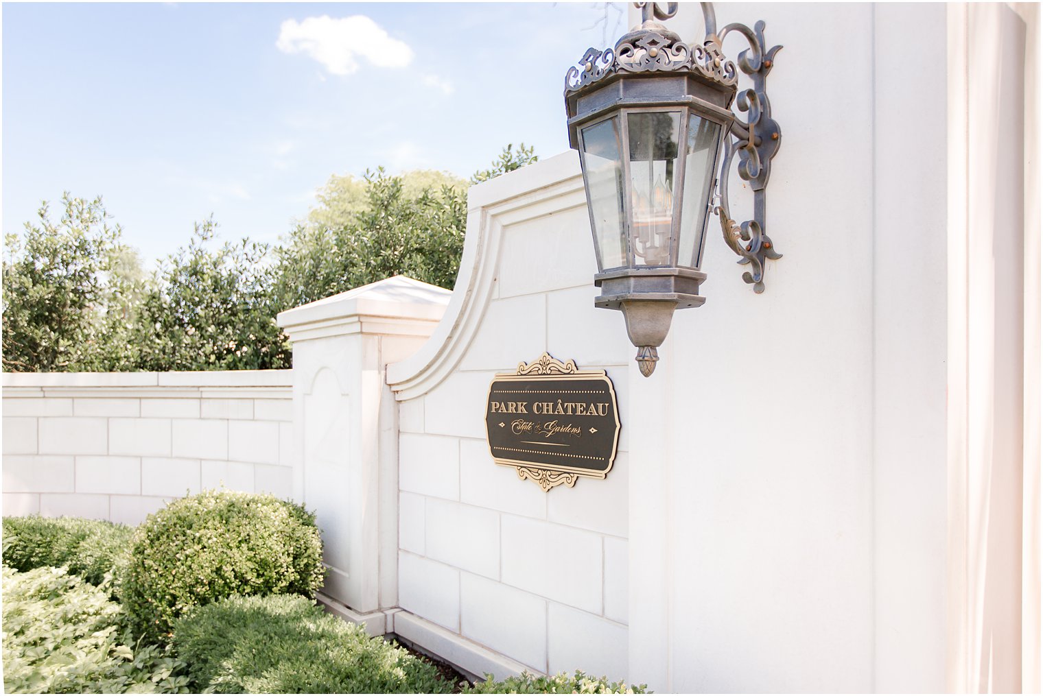 Entrance to Park Chateau Estate and Gardens in East Brunswick, NJ