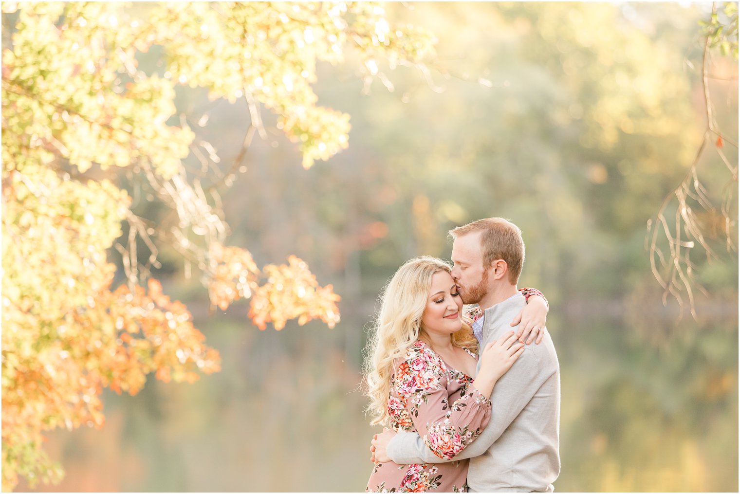 sunset engagement session at Ramapo Reservation