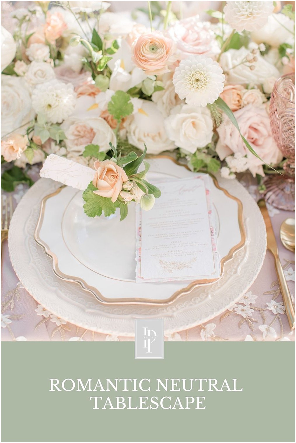 Tablescape by Lovely Luxe Rentals at Park Chateau Estate