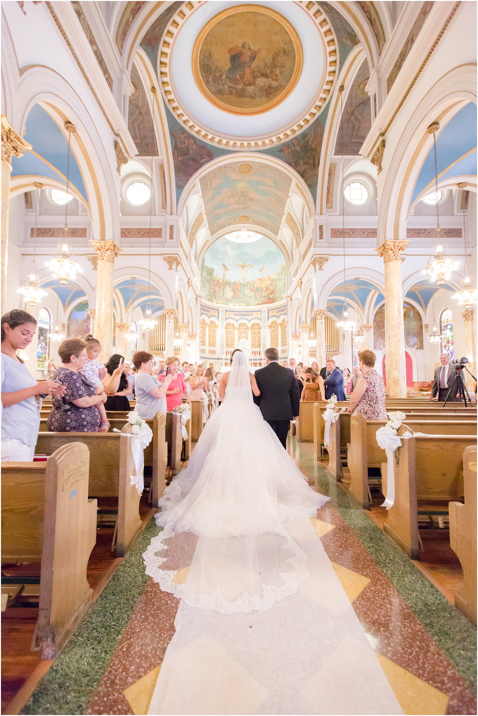 Wedding processional at St. Finbar Catholic Church - Brooklyn