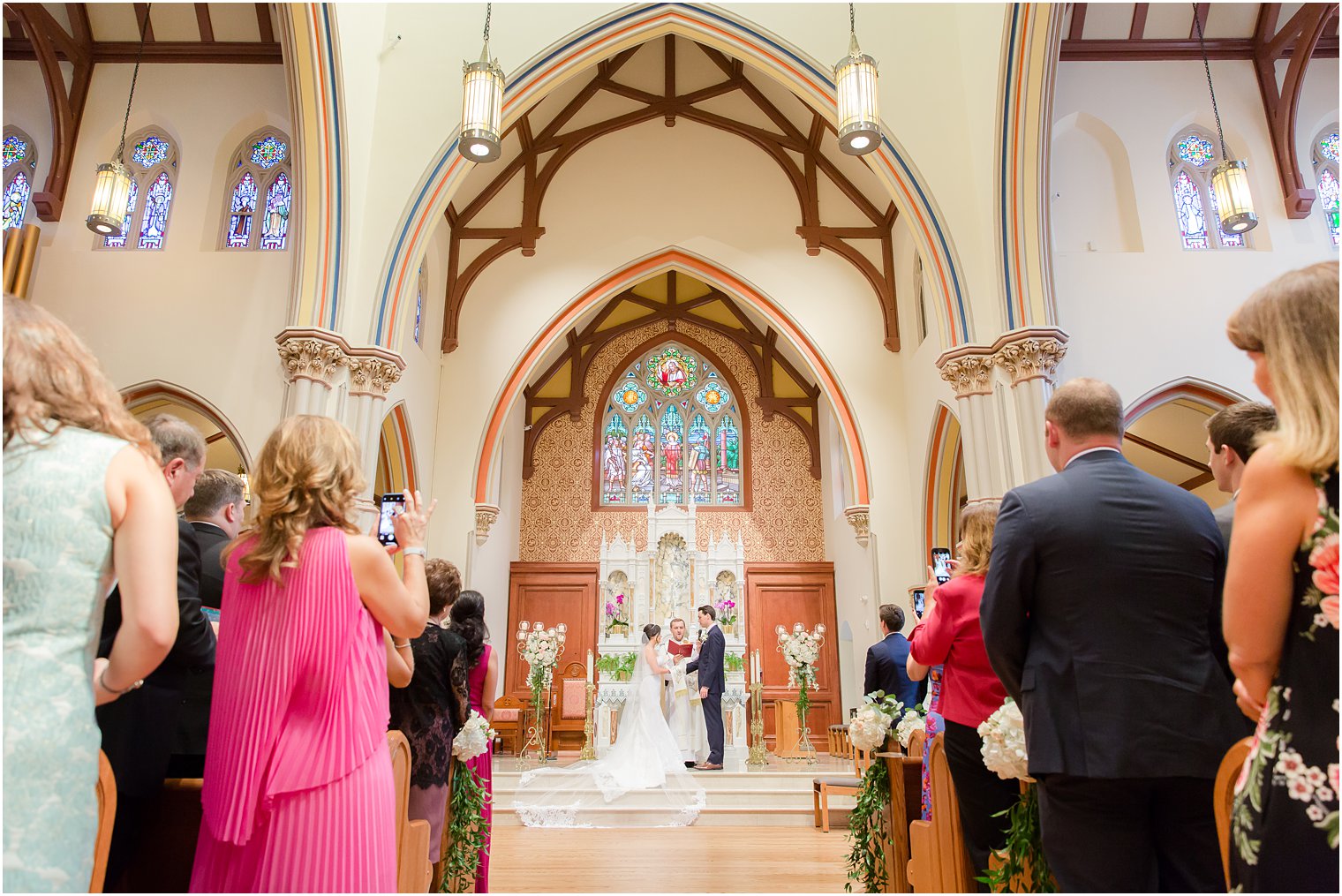 Wedding ceremony at St. Vincent's Roman Catholic Church - Madison, NJ