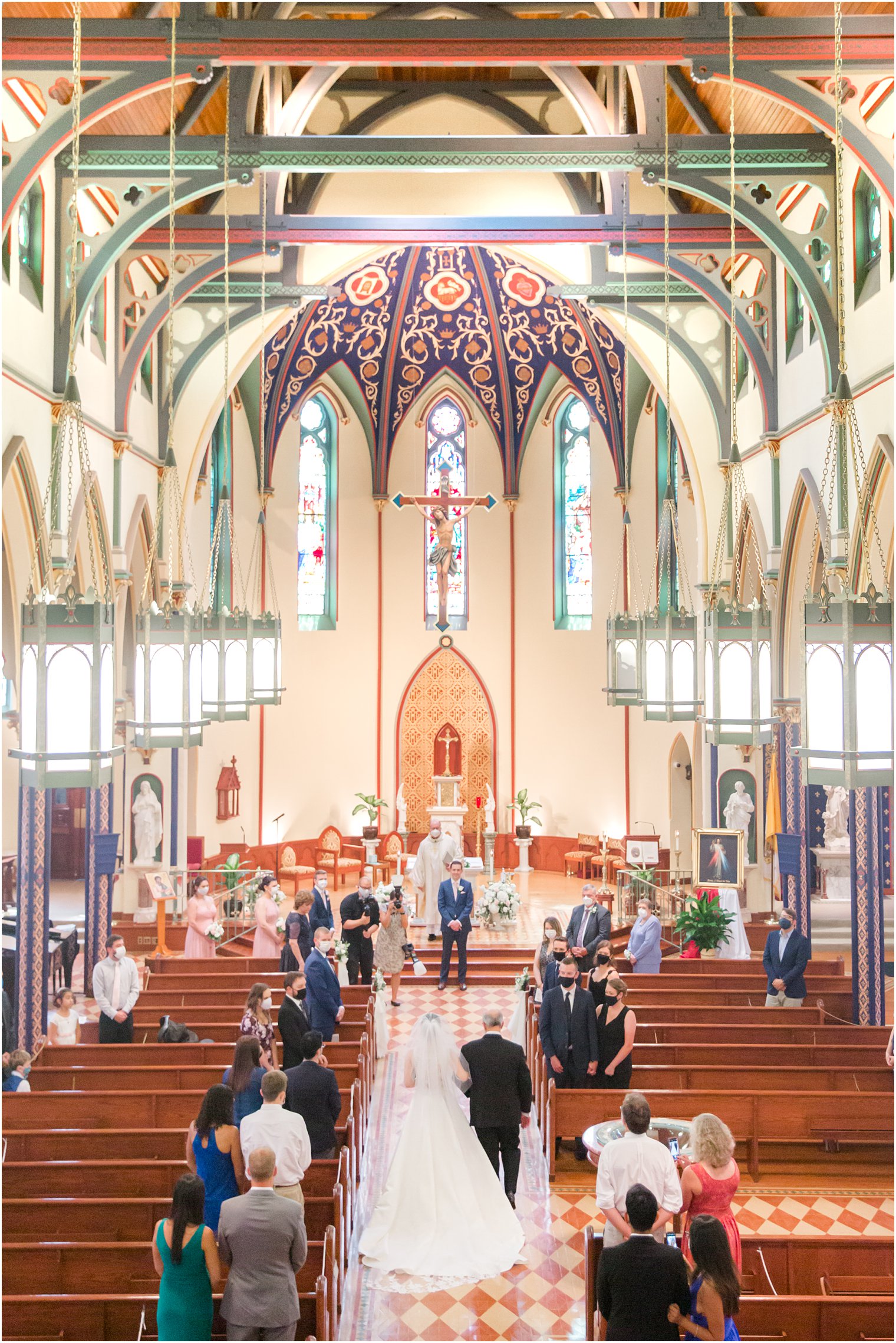 Wedding ceremony at Assumption of the Blessed Virgin Mary Church - Morristown, NJ
