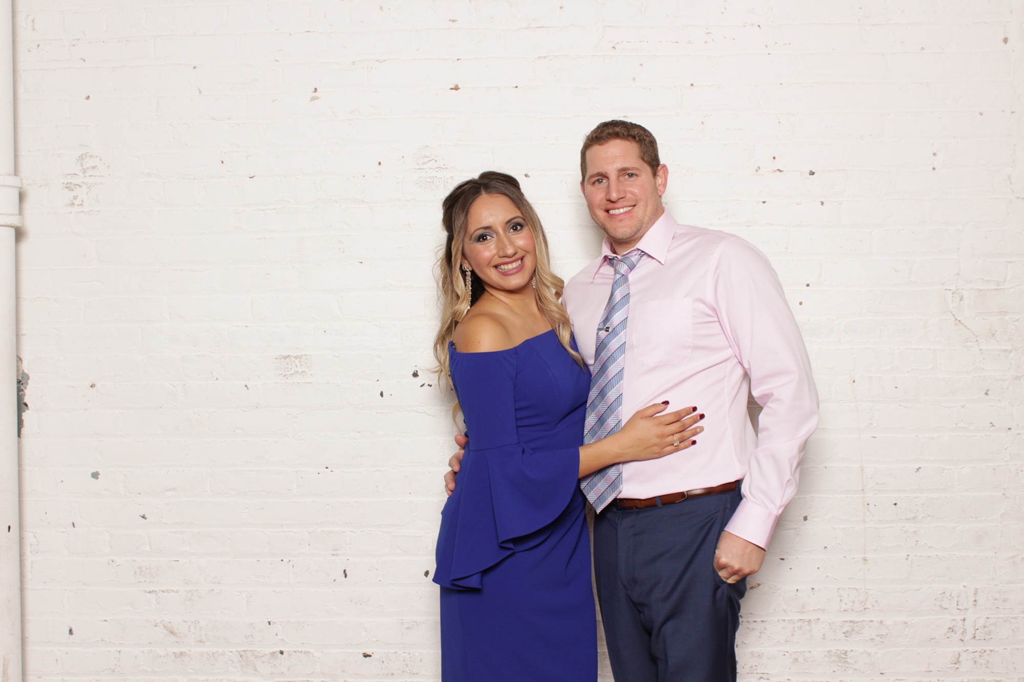 dates pose together during Art Factory Studios Photo Booth