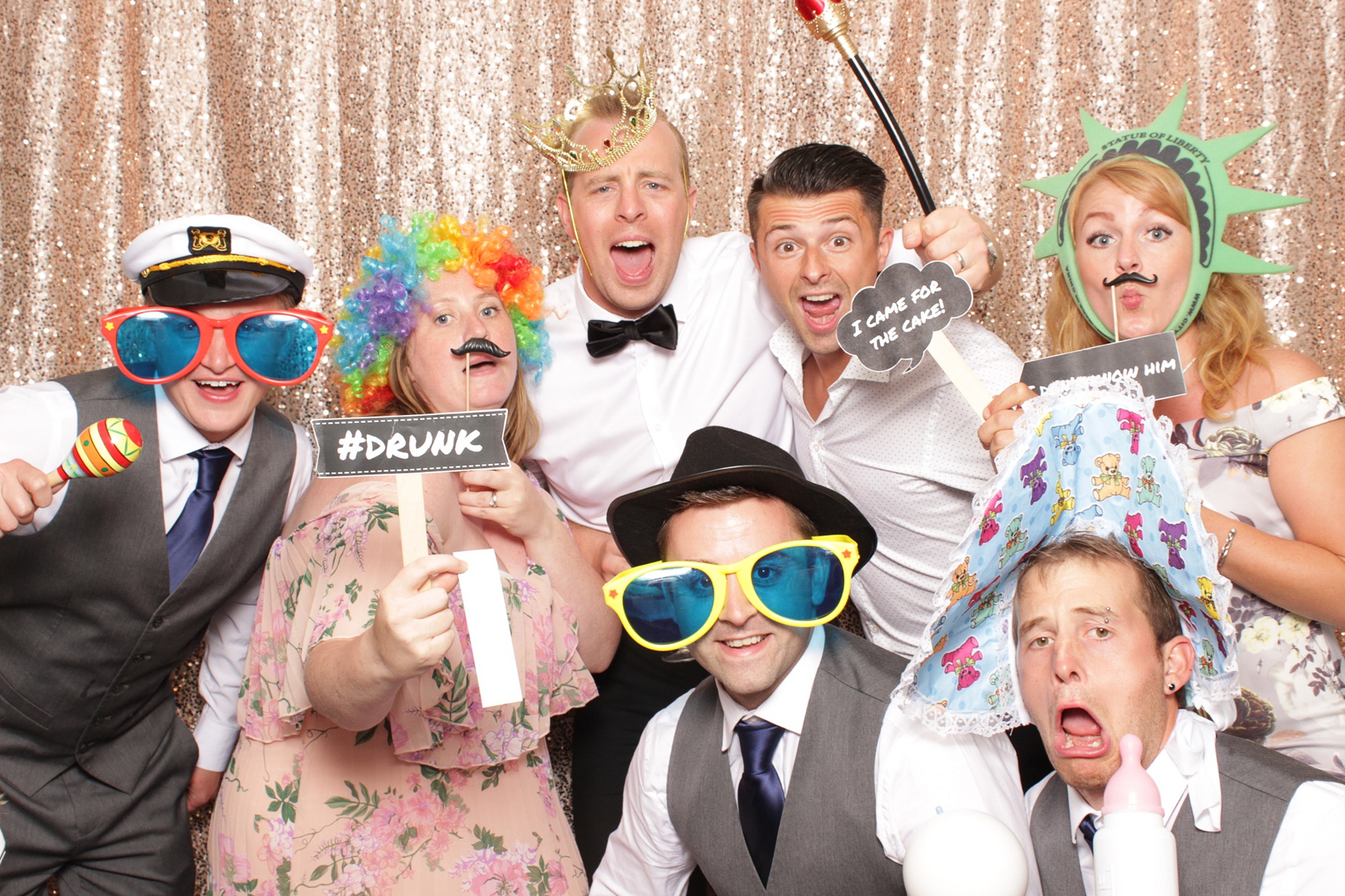 New Jersey wedding reception fun in photo booth