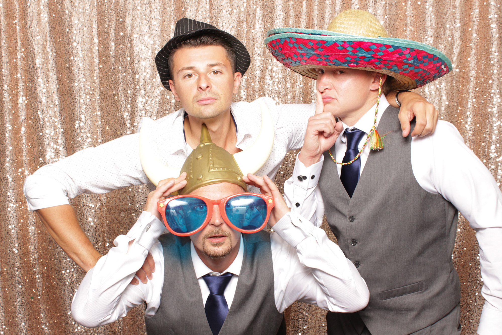 Long Beach Island wedding reception photo booth