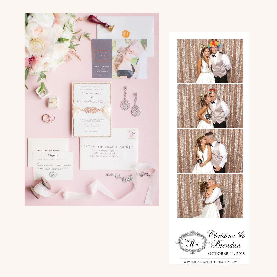 custom photo booth strips for Park Chateau Estate Photo Booth
