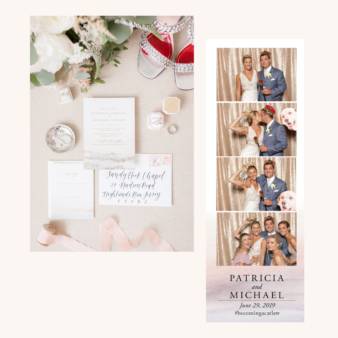 custom Sandy Hook Chapel Photo Booth strips from Idalia Photography 