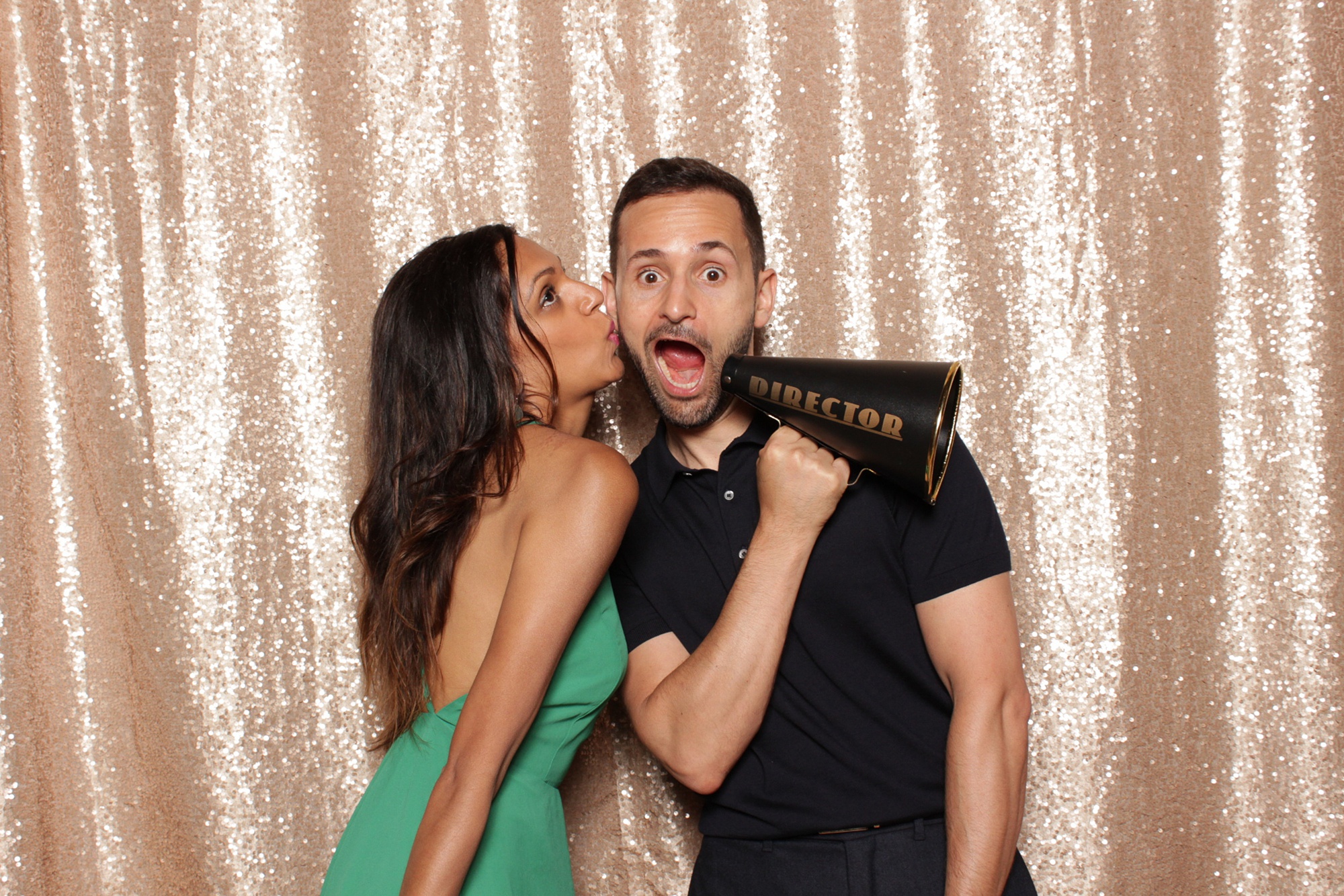 guest pose in Sandy Hook Chapel Photo Booth