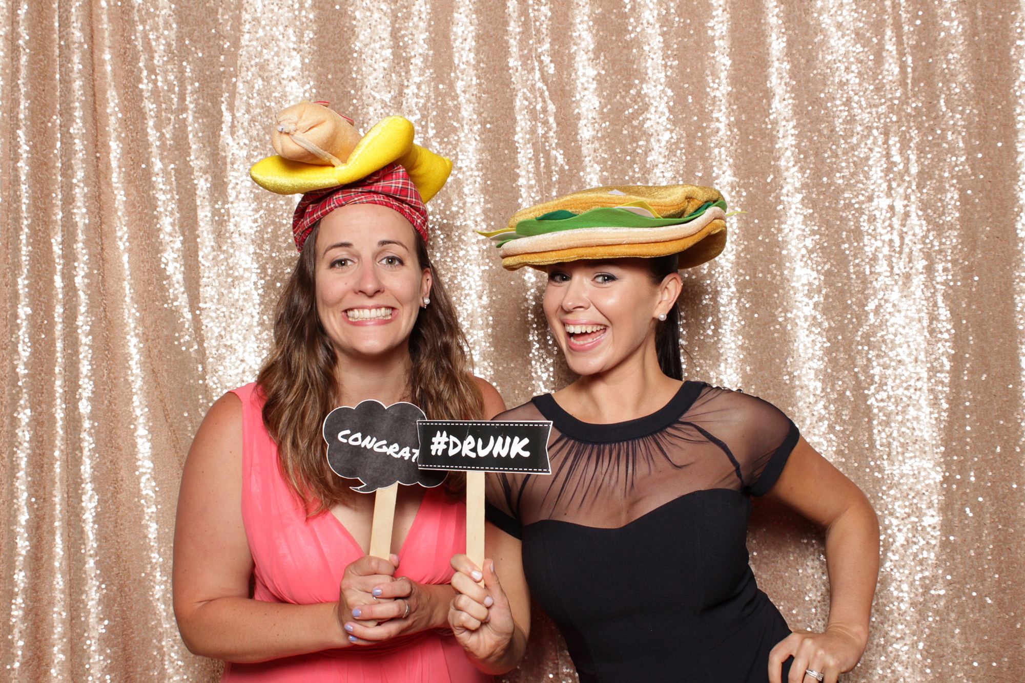 Sandy Hook Chapel Photo Booth fun with food hats