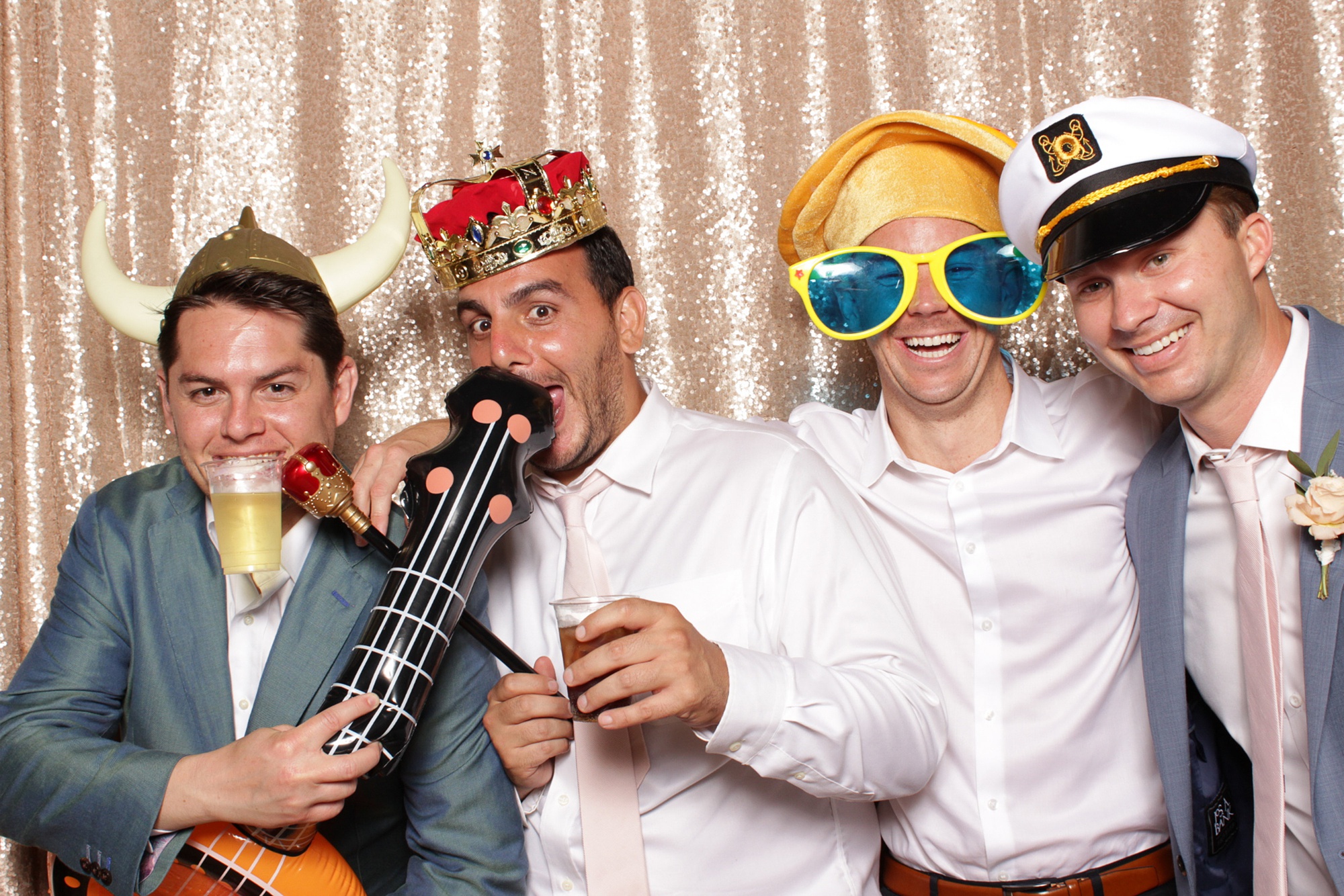 NJ wedding reception photo booth fun