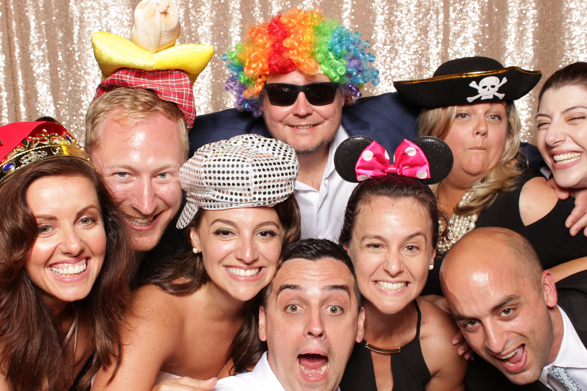 photo booth fun in Sandy Hook during wedding reception