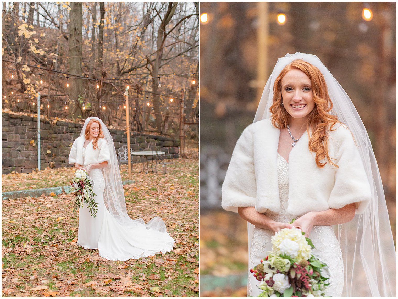 winter bridal portraits before Art Factory Studios wedding
