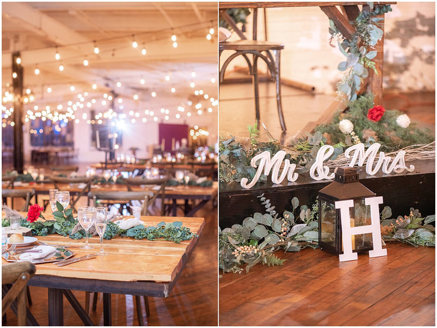 industrial wedding reception inspiration at Art Factory Studios