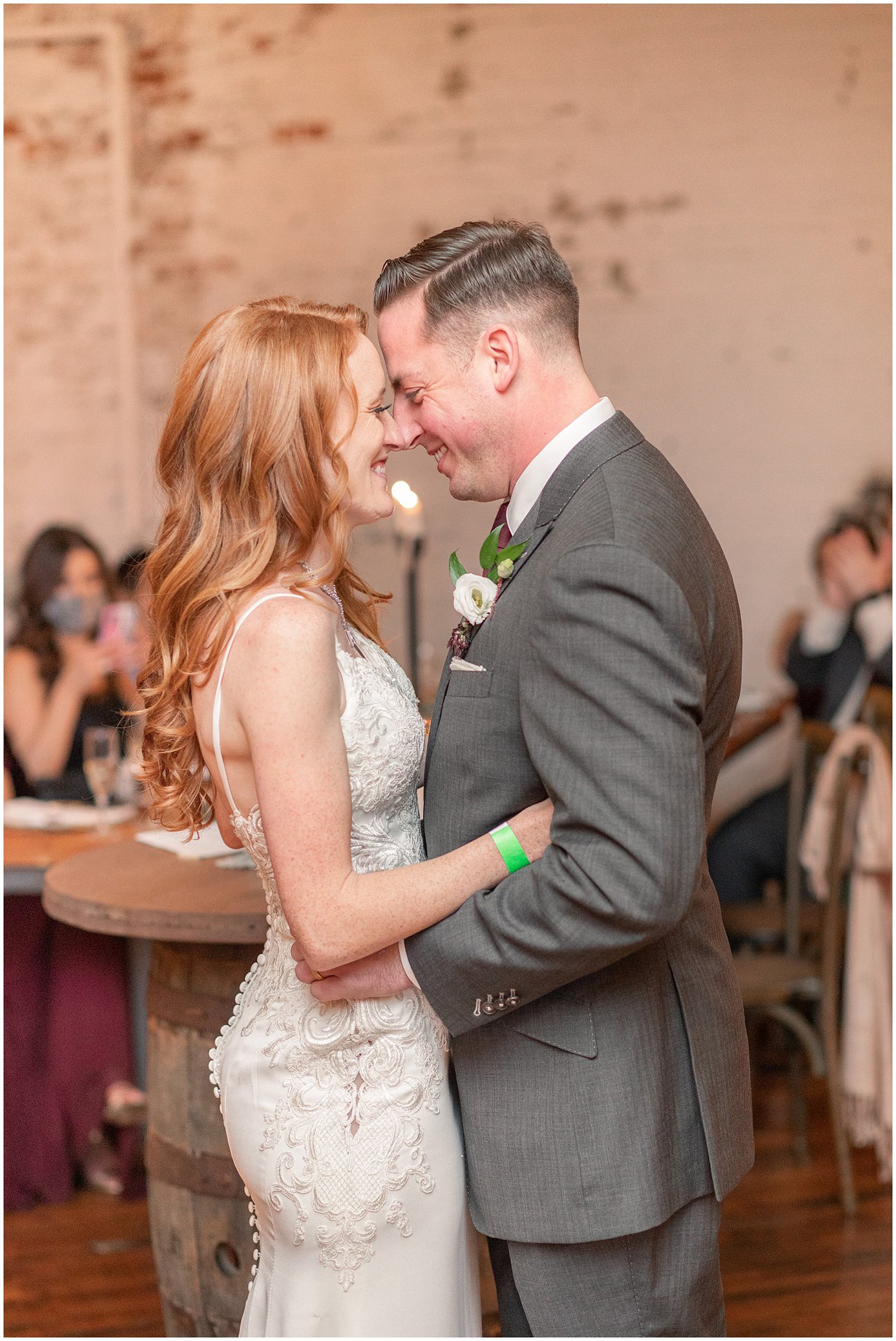 bride and groom's first dance during Art Factory Studios wedding reception