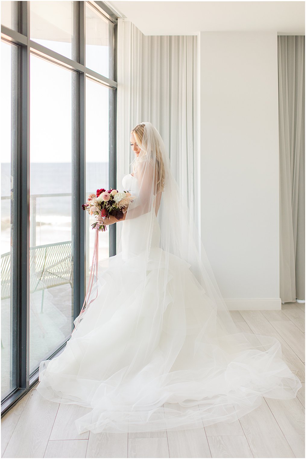 Bridal portrait at The Wave Resort in Long Branch NJ