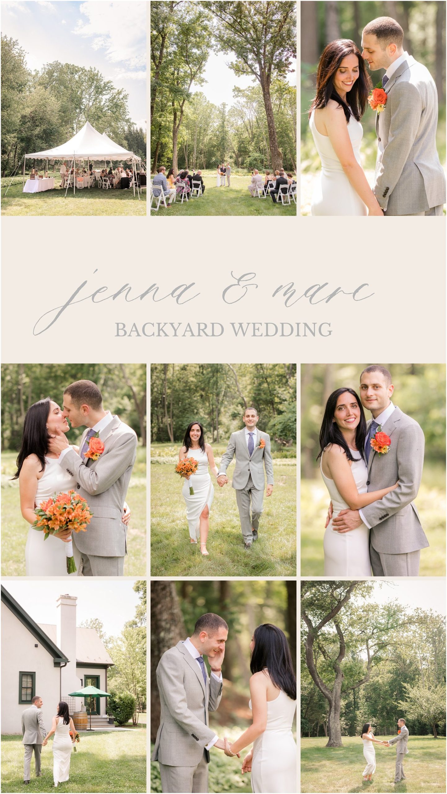 Backyard wedding in New Hope, PA