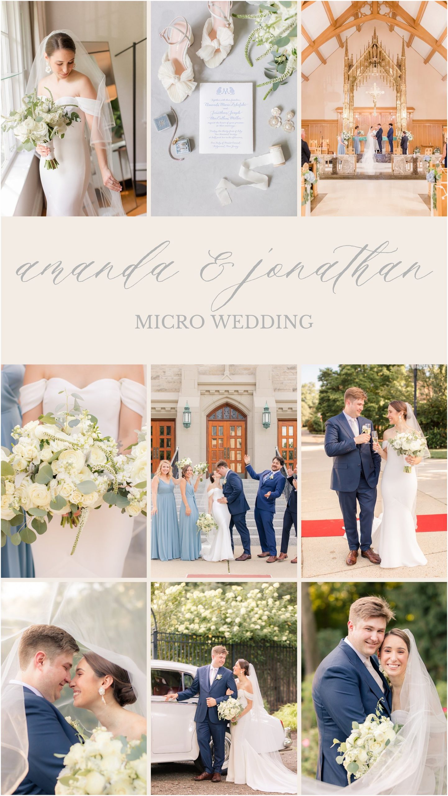 Traditional church micro wedding