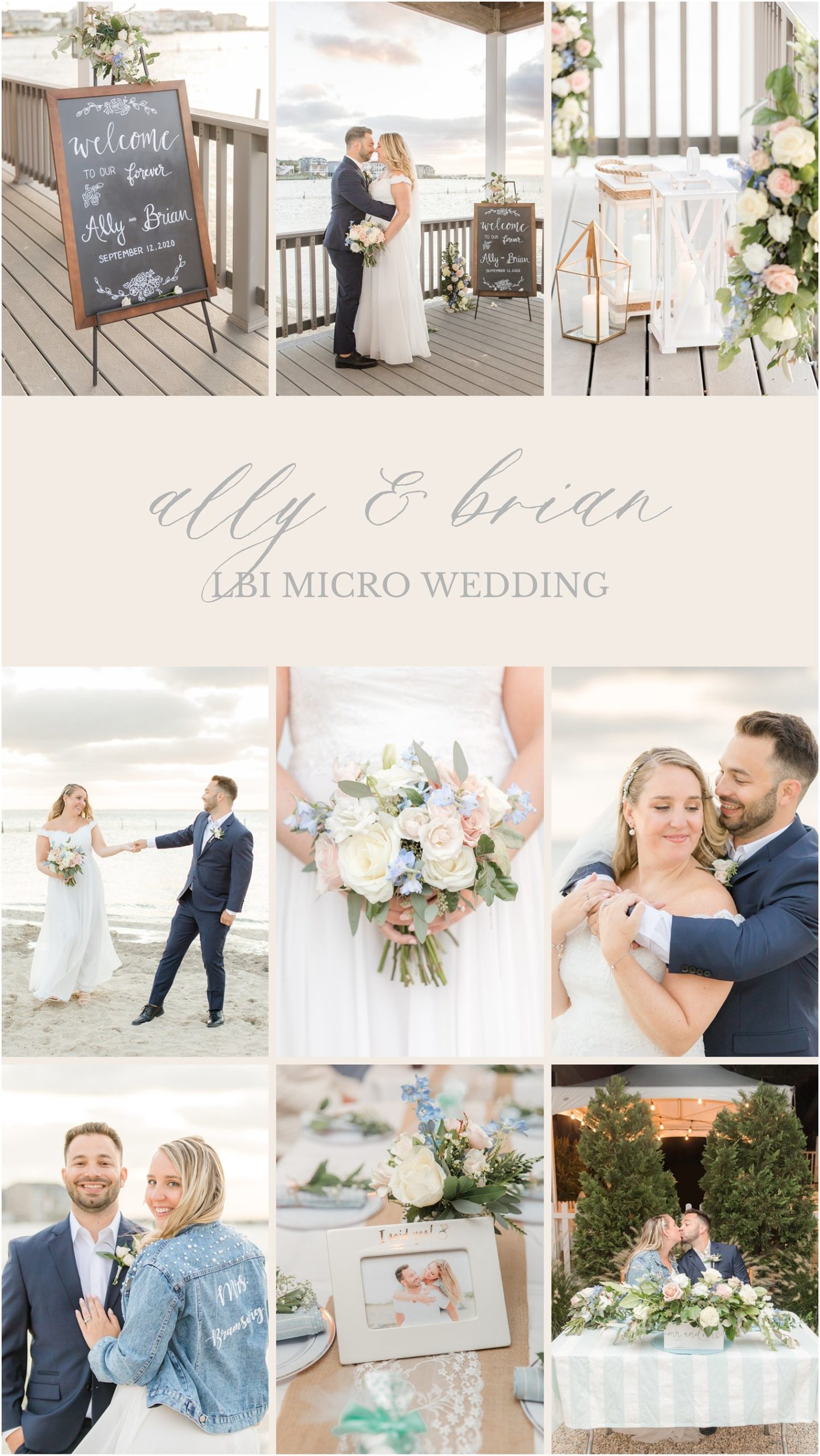 Micro wedding on Long Beach Island