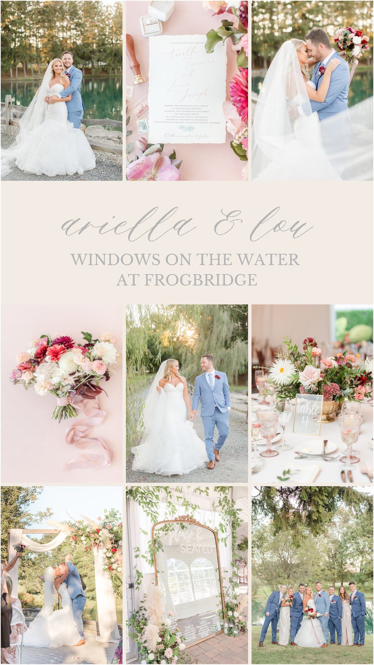 Outdoor wedding at Windows on the Water at Frogbridge