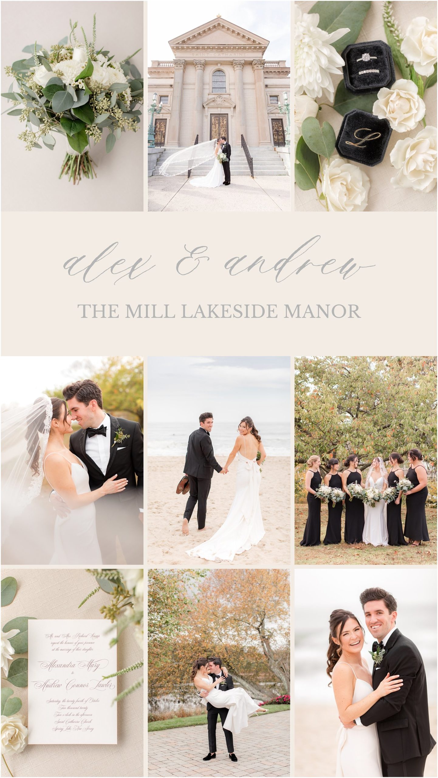 Fall wedding at The Mill Lakeside Manor