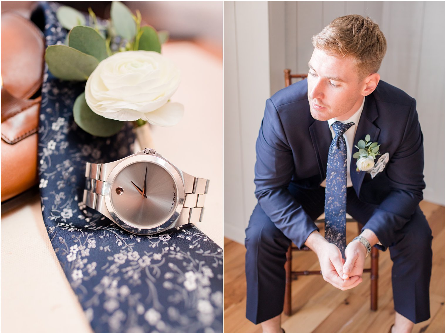 Groom photos on wedding day