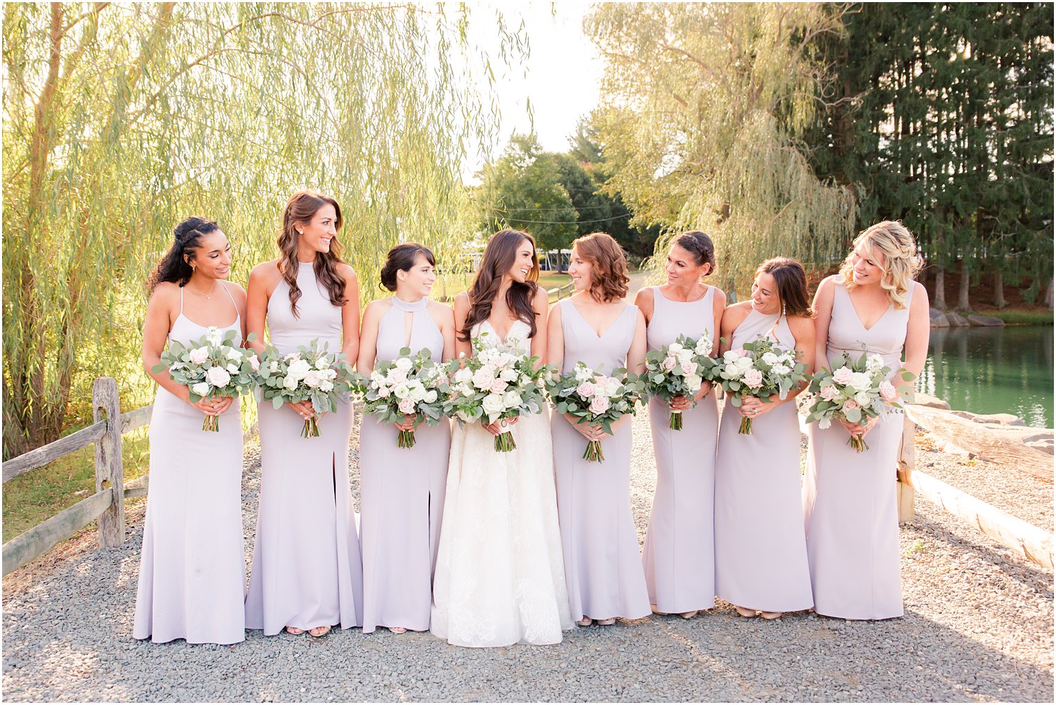 Bridesmaids at Windows on the Water at Frogbridge