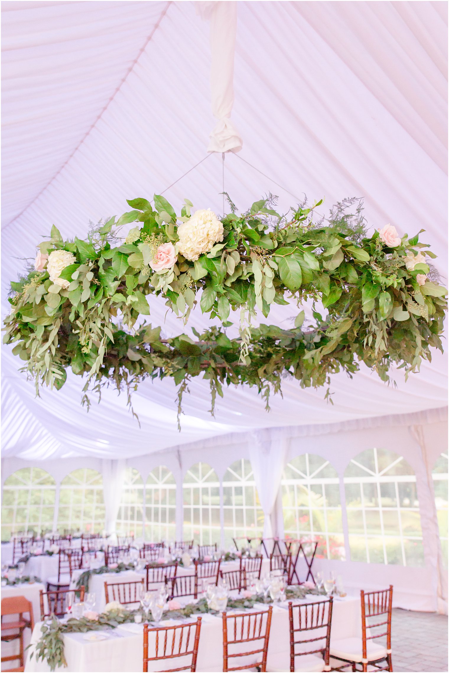 Hanging wreath at Windows on the Water at Frogbridge