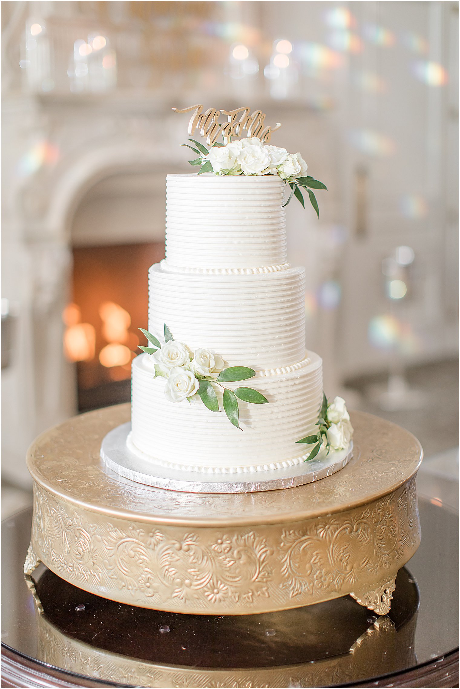 elegant wedding cake from The Vintage Cake in New Jersey