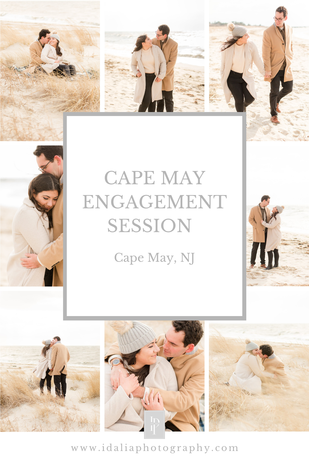 Cape May engagement session in the winter