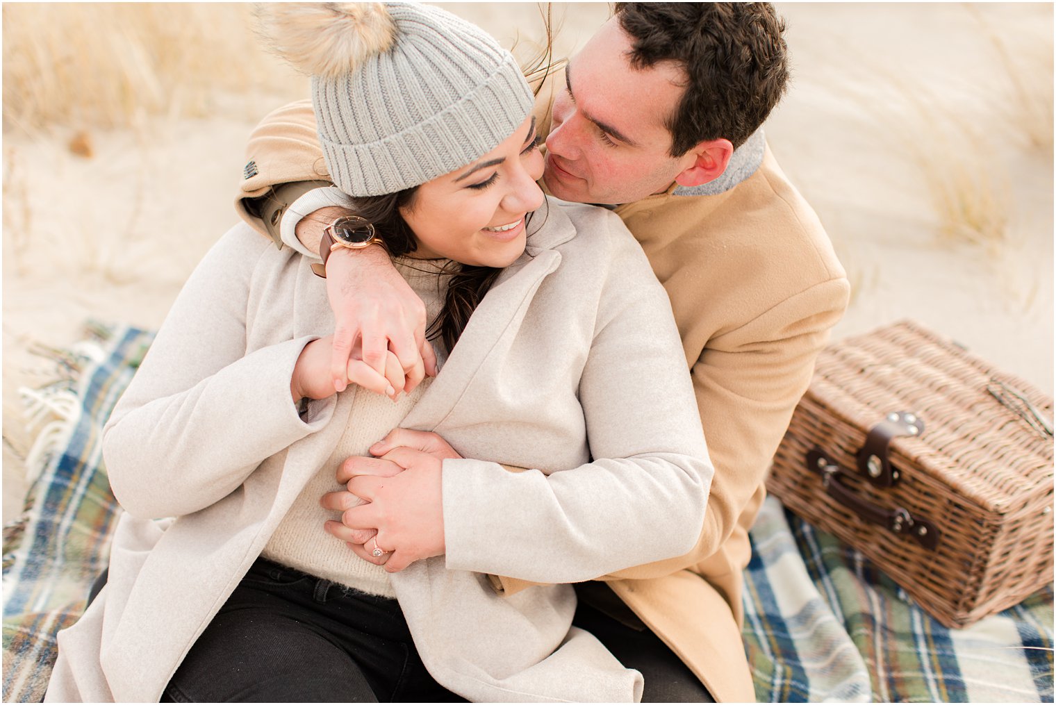 Windy Beach Engagement in Cape may