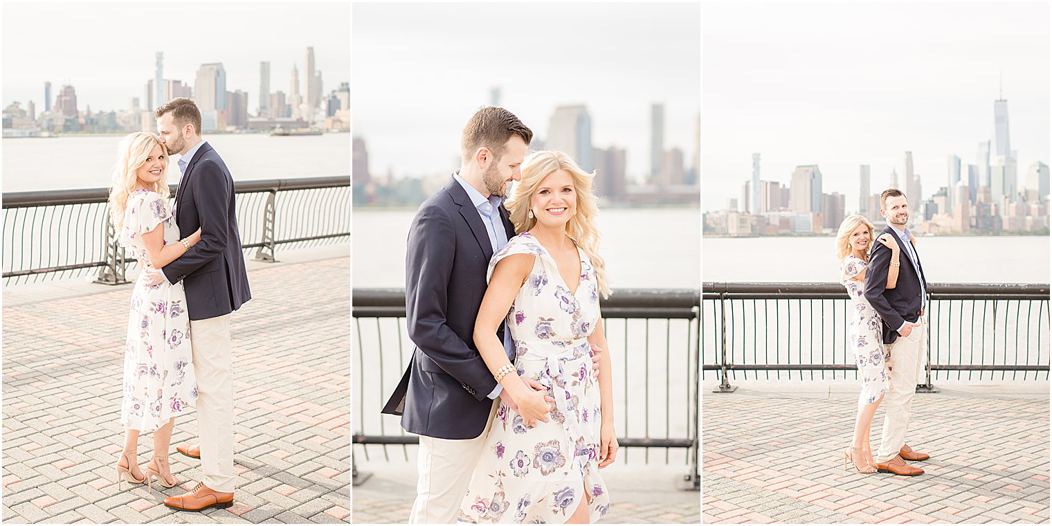 Pier A Park, Hoboken engagement portraits with Idalia Photography