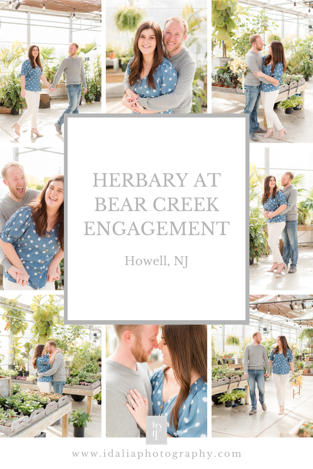 Herbary at Bear Creek engagement session in Monmouth NJ greenhouse