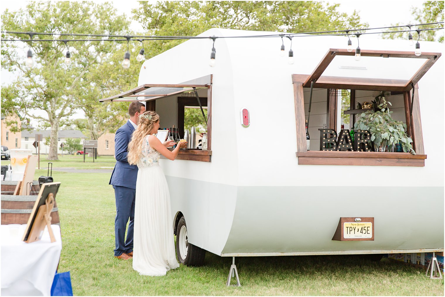 Cocktail Caravan at Outdoor Wedding
