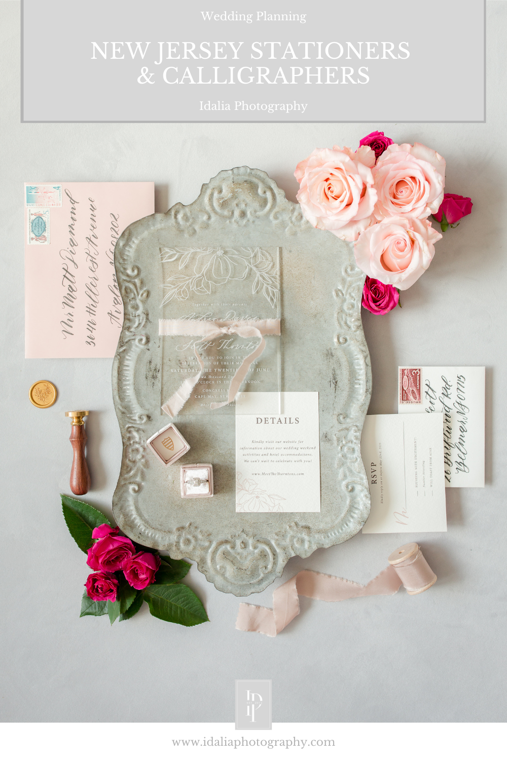 7 NJ Stationers and calligraphers I love working with as a New Jersey wedding photographer, shared by Idalia Photography.