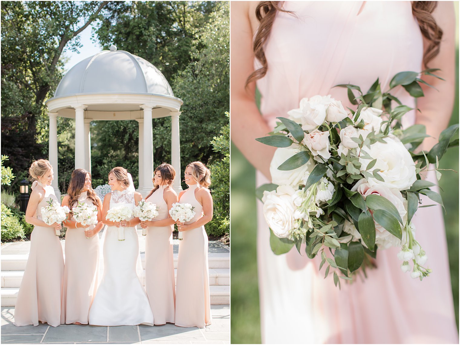 trendy wedding colors: blush pink and ivory