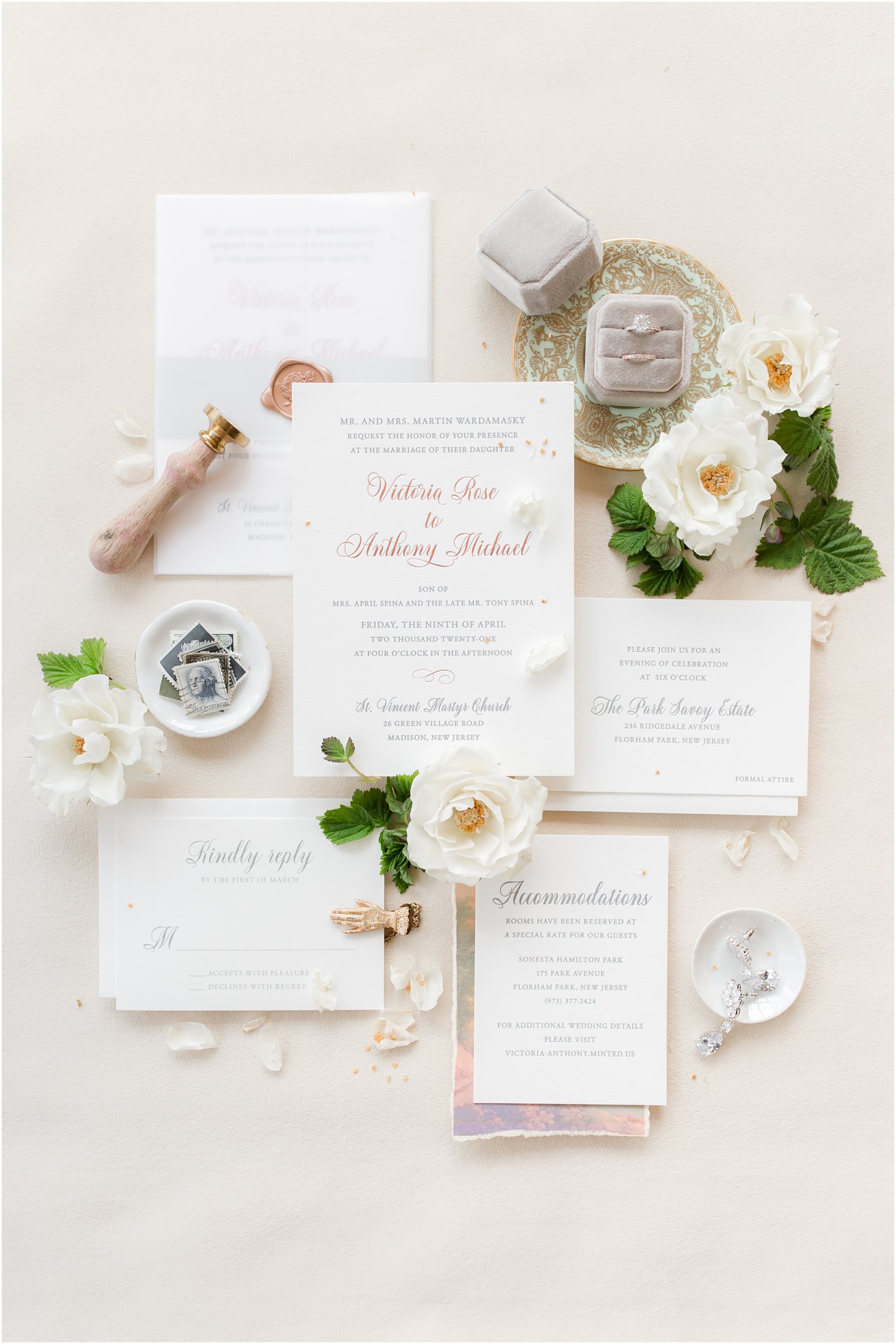 classic wedding invitation for spring wedding