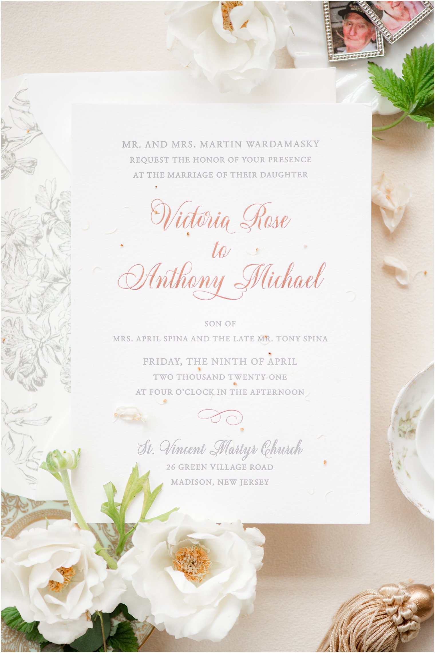 classic wedding invitation for Park Savoy Estate wedding 