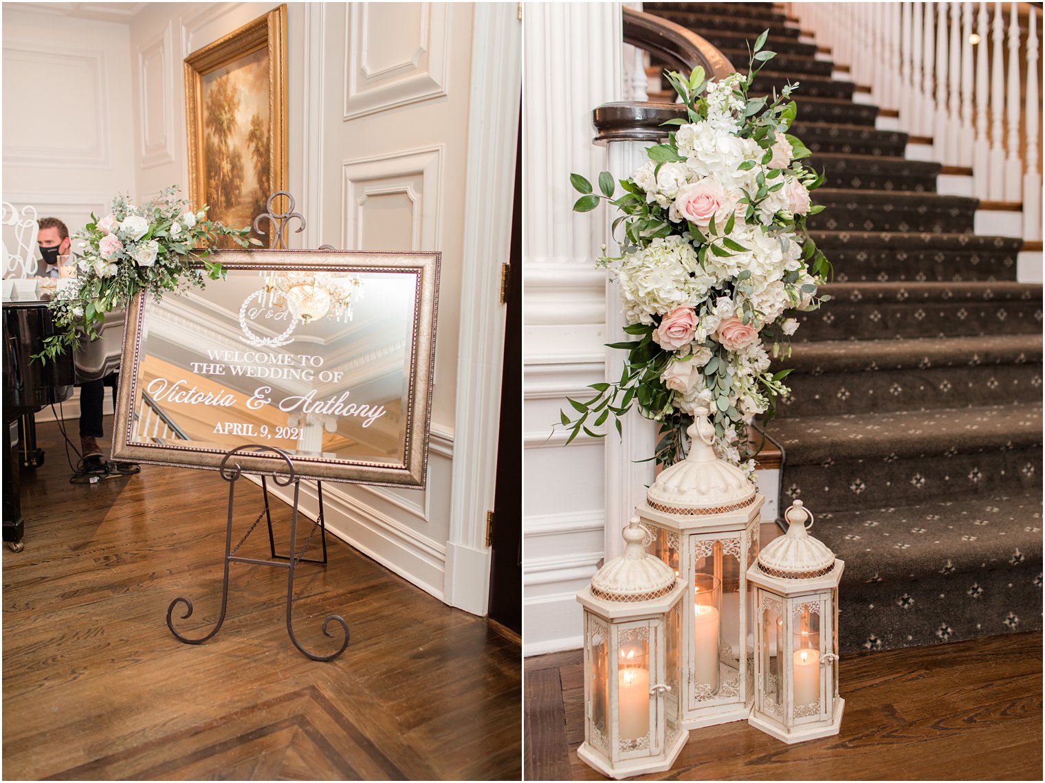 gold and white details for Spring Park Savoy Estate wedding reception 