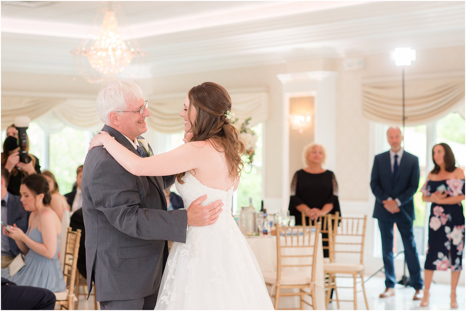 bride dances with father during NJ wedding reception 