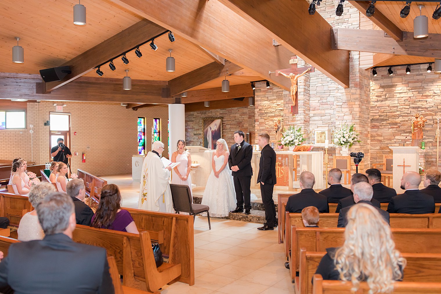 traditional church wedding in New Jersey for bride and groom