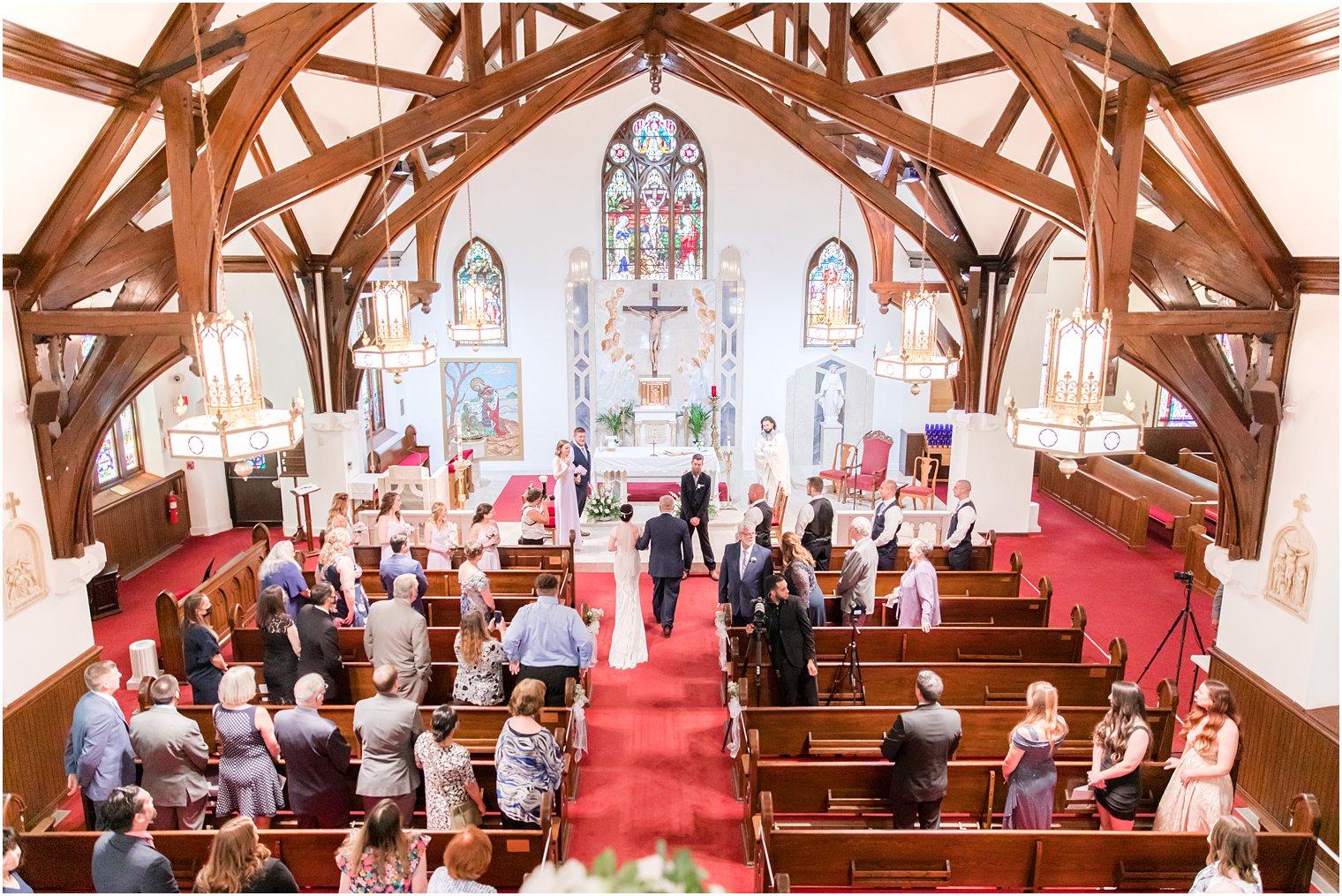 traditional church wedding in New Jersey for bride and groom