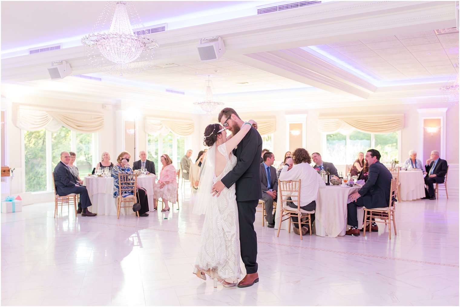 bride and groom have first dance at The English Manor