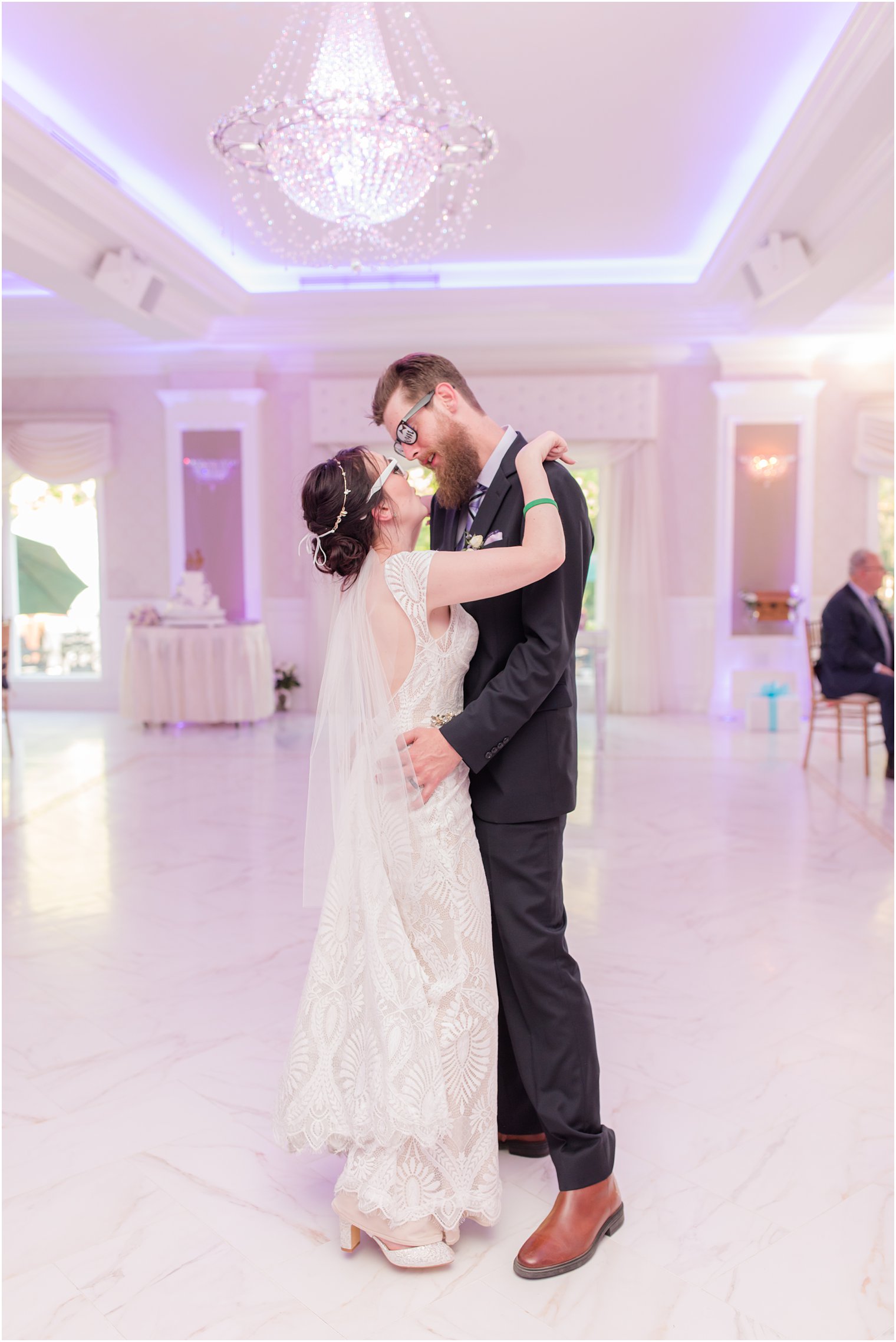 newlyweds dance during wedding reception in New Jersey