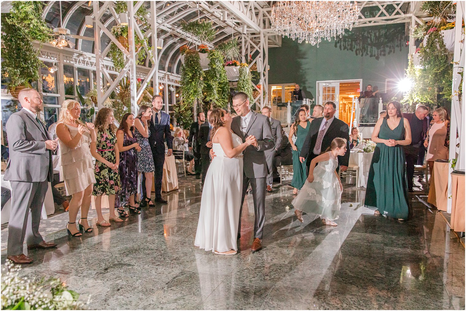 newlyweds dance during NJ wedding reception